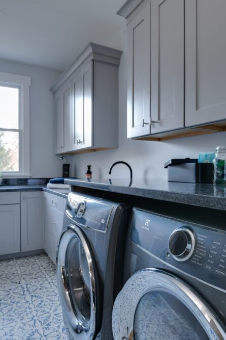 Photo of the laundry room which was part of the home design project