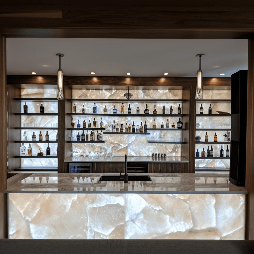 Photo of a bar, part of a commercial design project for the hospitality industry